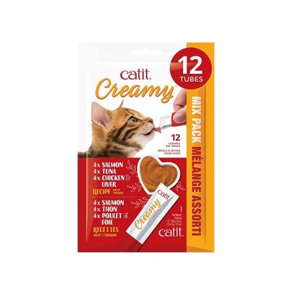 Catit Creamy Snack Liquido Variado 12Px15G