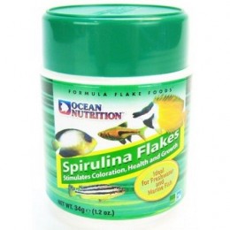 Ocean Nutrition Spirulina Formula Flakes. 34g espirulina en escamas