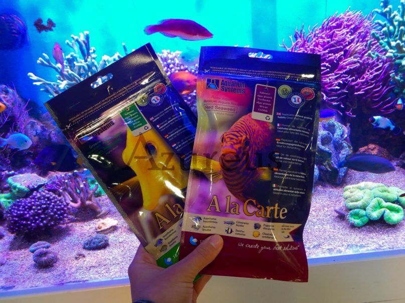 Algas verdes y rojas de la marca Aquarium Systems.